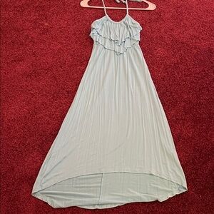 Elegant High Low Blue Dress